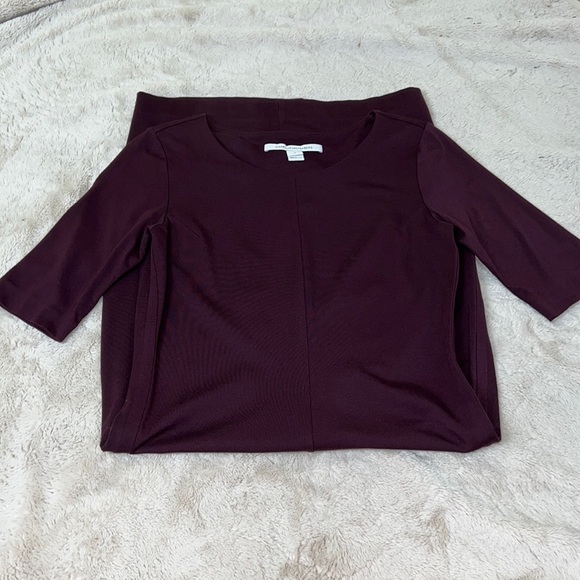 Diane von Furstenberg Raquel Burgundy 3/4 Sleeve Bodycon Dress - Size Medium - Picture 5 of 12